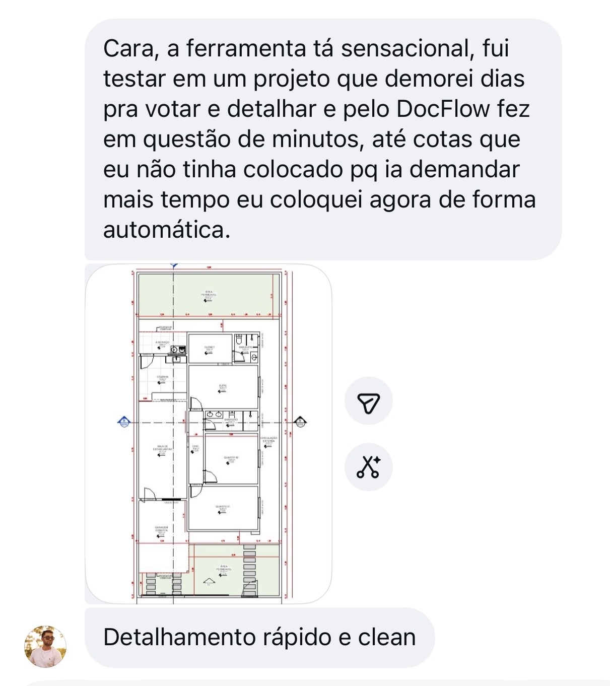 Depoimento de usuário do DocFlow ARQ